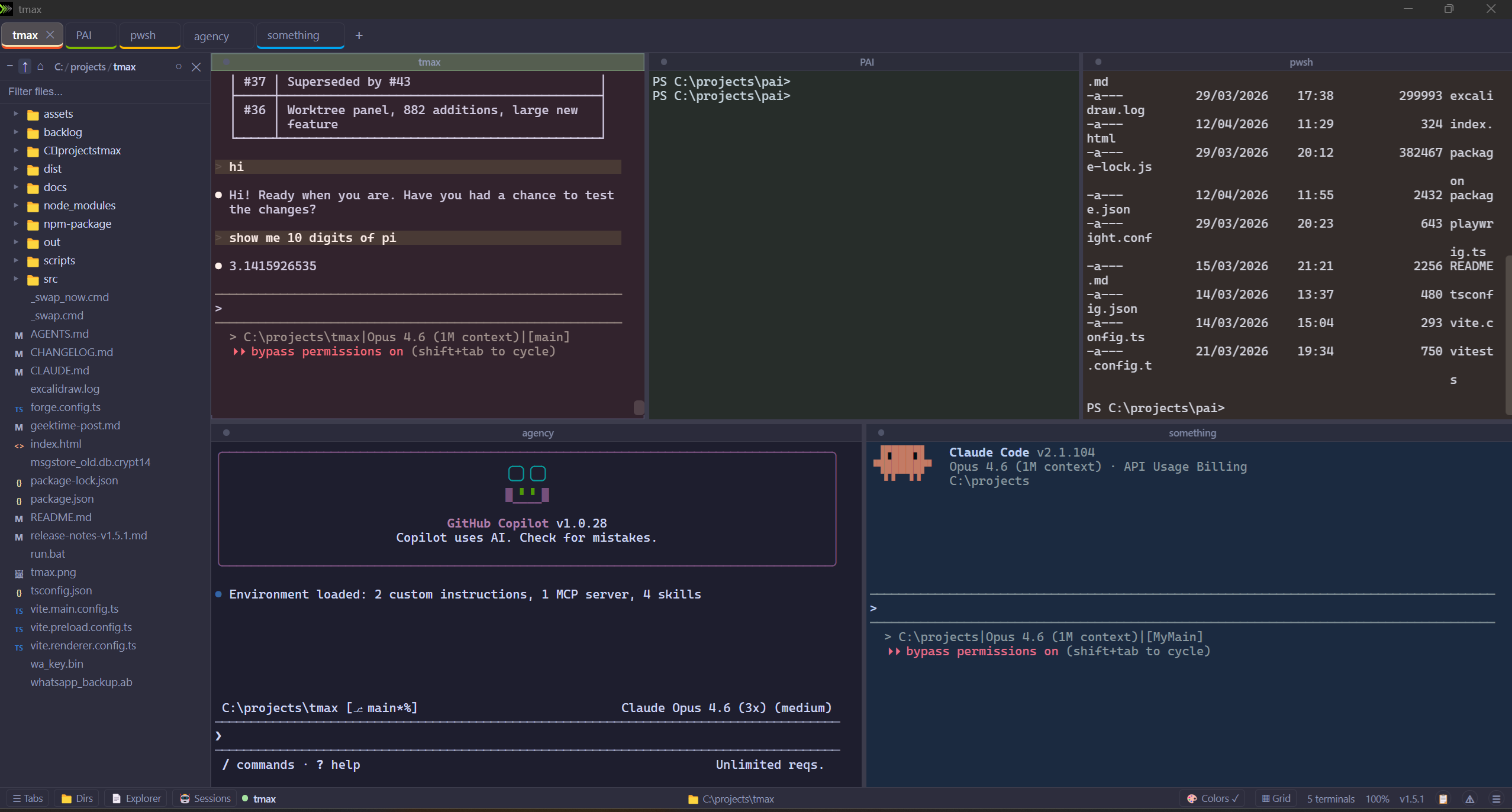 File explorer with AI sessions